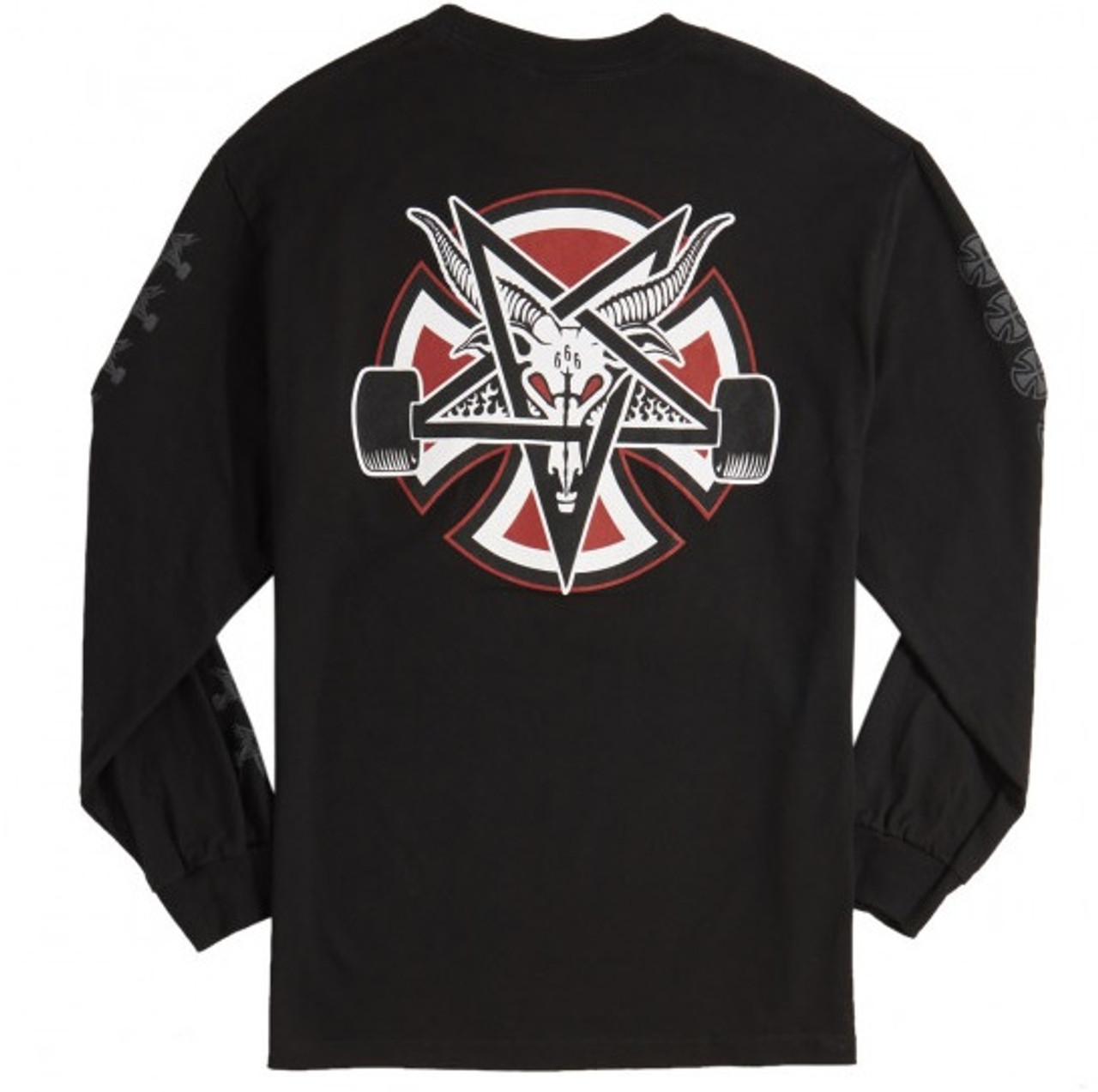 Independent x Thrasher Pentagram Lonsleeve Tshirt Black Red