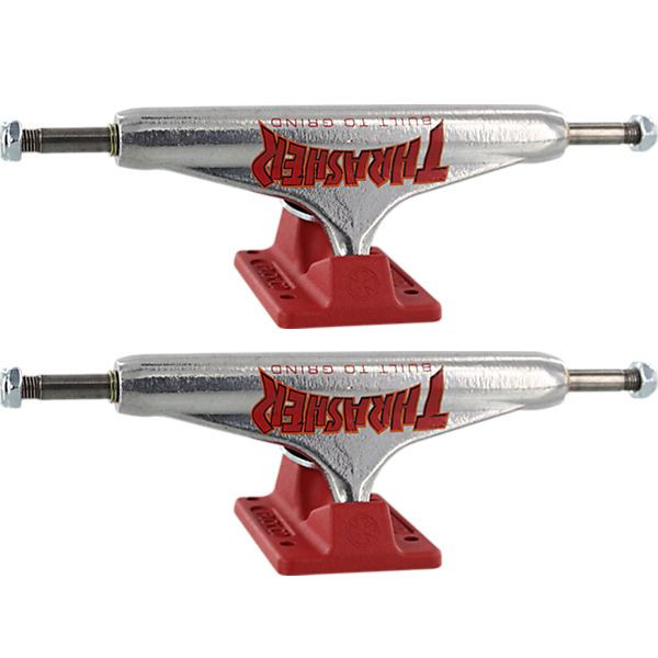 Independent x Thrasher BTG Trucks Silver Red 149 Set