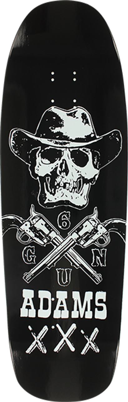 BLACK LABEL ADAMS SIX GUN SKATE DECK-9.63x32