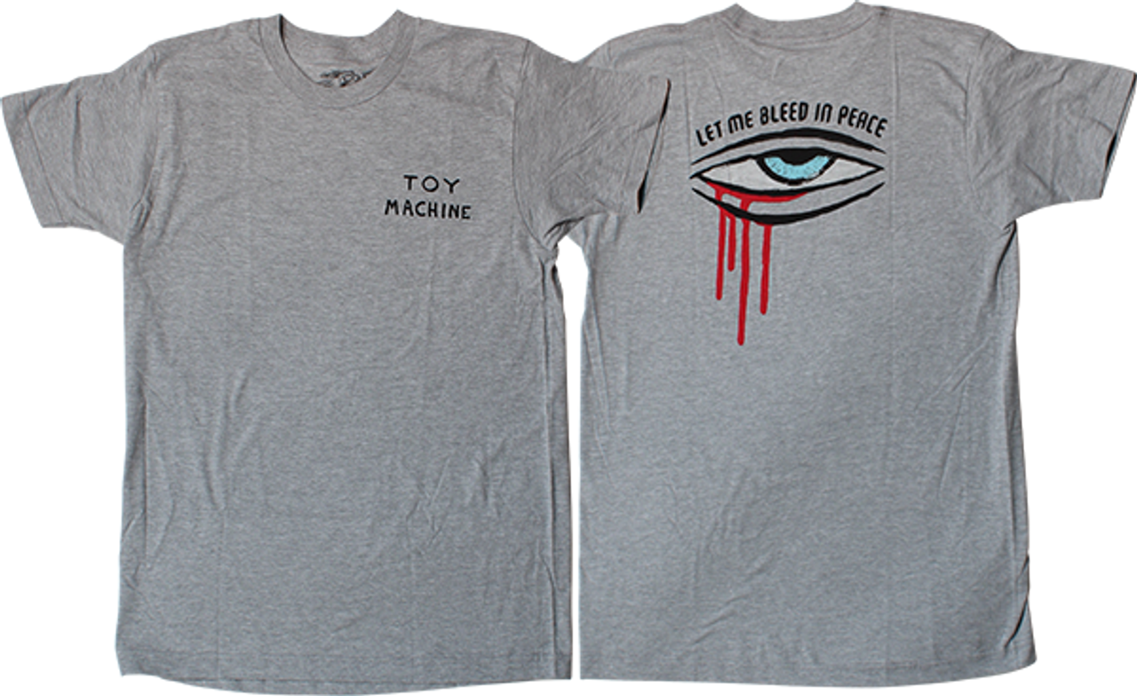 TOY MACHINE LET ME BLEED SS LARGE  HEATHER GREY