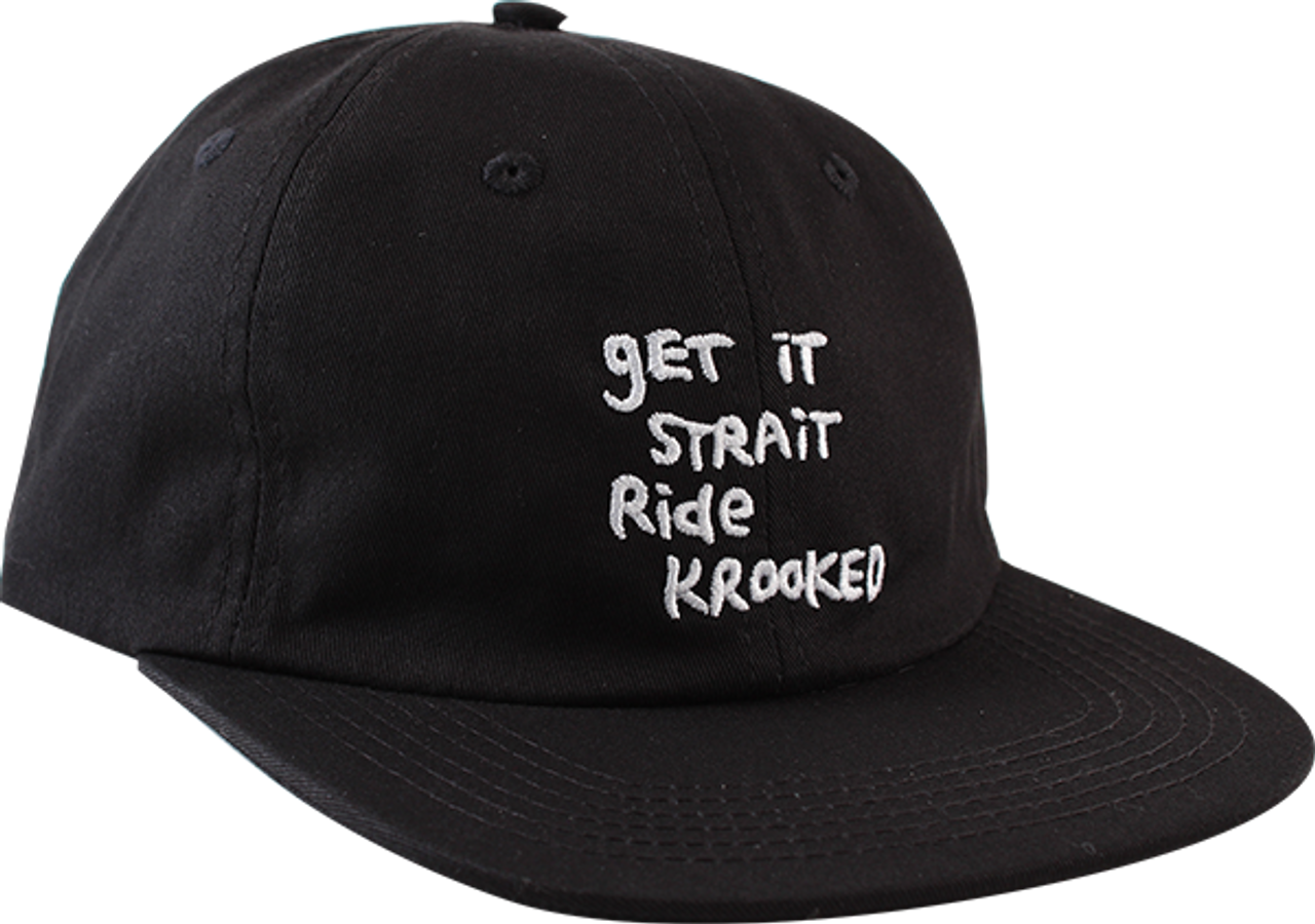 KROOKED GET IT STRAIT HAT ADJ-BLK/WHT