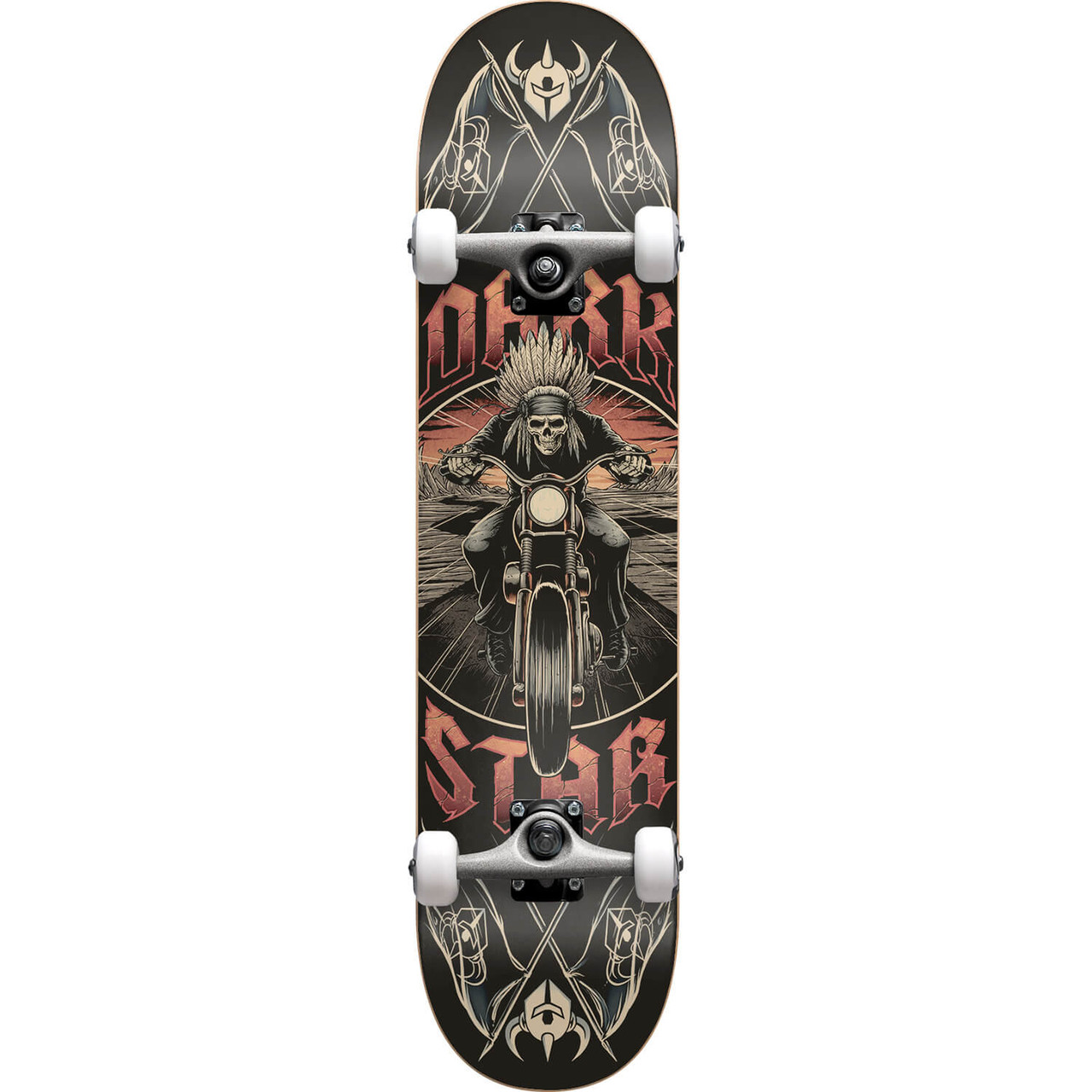 Darkstar Roadie Youth Skateboard Complete Vintage Black 7.37