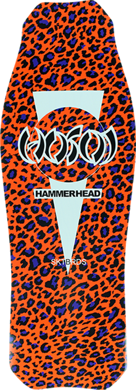 HOSOI HAMMERHEAD OG LEOPARD SKATE DECK-10.5x31 ORANGE w/MOB GRIP