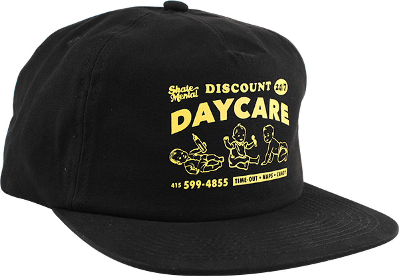 SKATE MENTAL DAYCARE HAT ADJ-BLACK/YEL