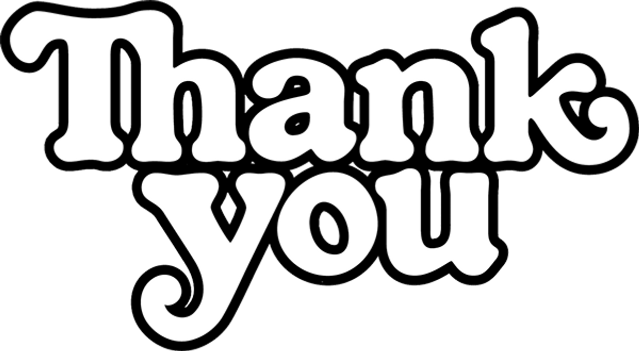 THANK YOU LOGO DECAL (2pack)
