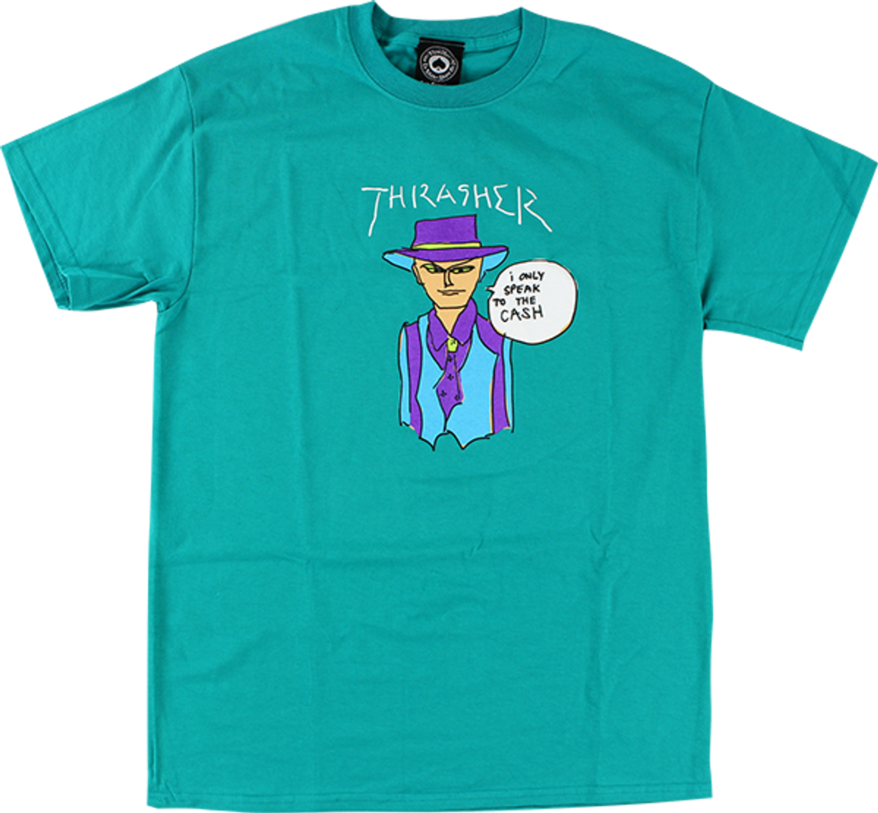 THRASHER GONZ CASH SS TSHIRT MEDIUM JADE GREEN