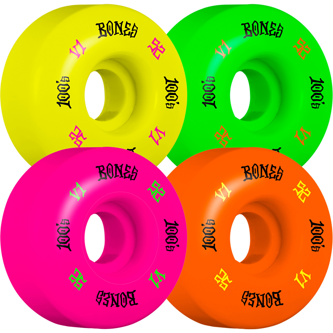 Bones 100's OG #4 V1 Wheels Party Pack 52mm