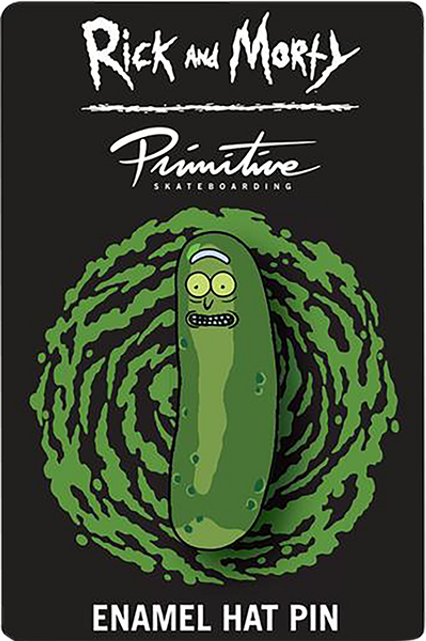 PRIMITIVE R&M PICKLE RICK LAPEL PIN GREEN