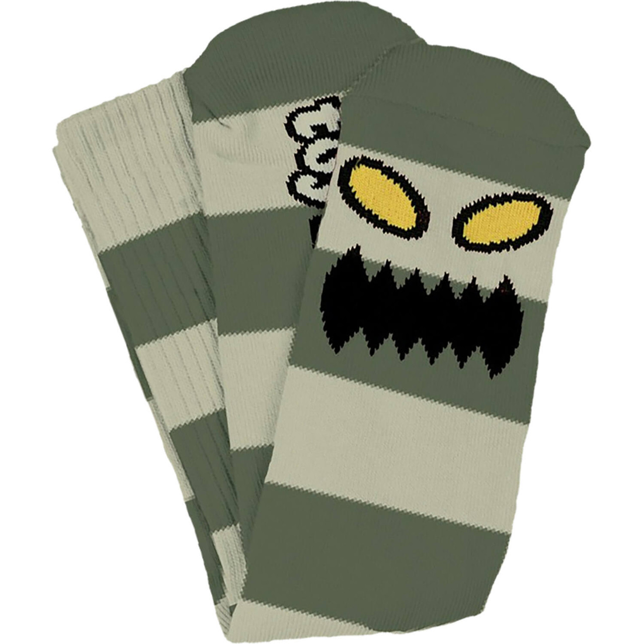 Toy Machine Monster Stripe Sock Big Green