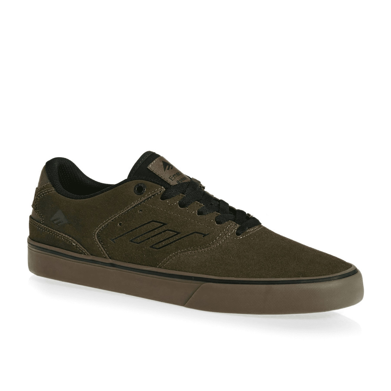 Emerica Reynolds Low Vulc Skate Shoes Olive Black Gum