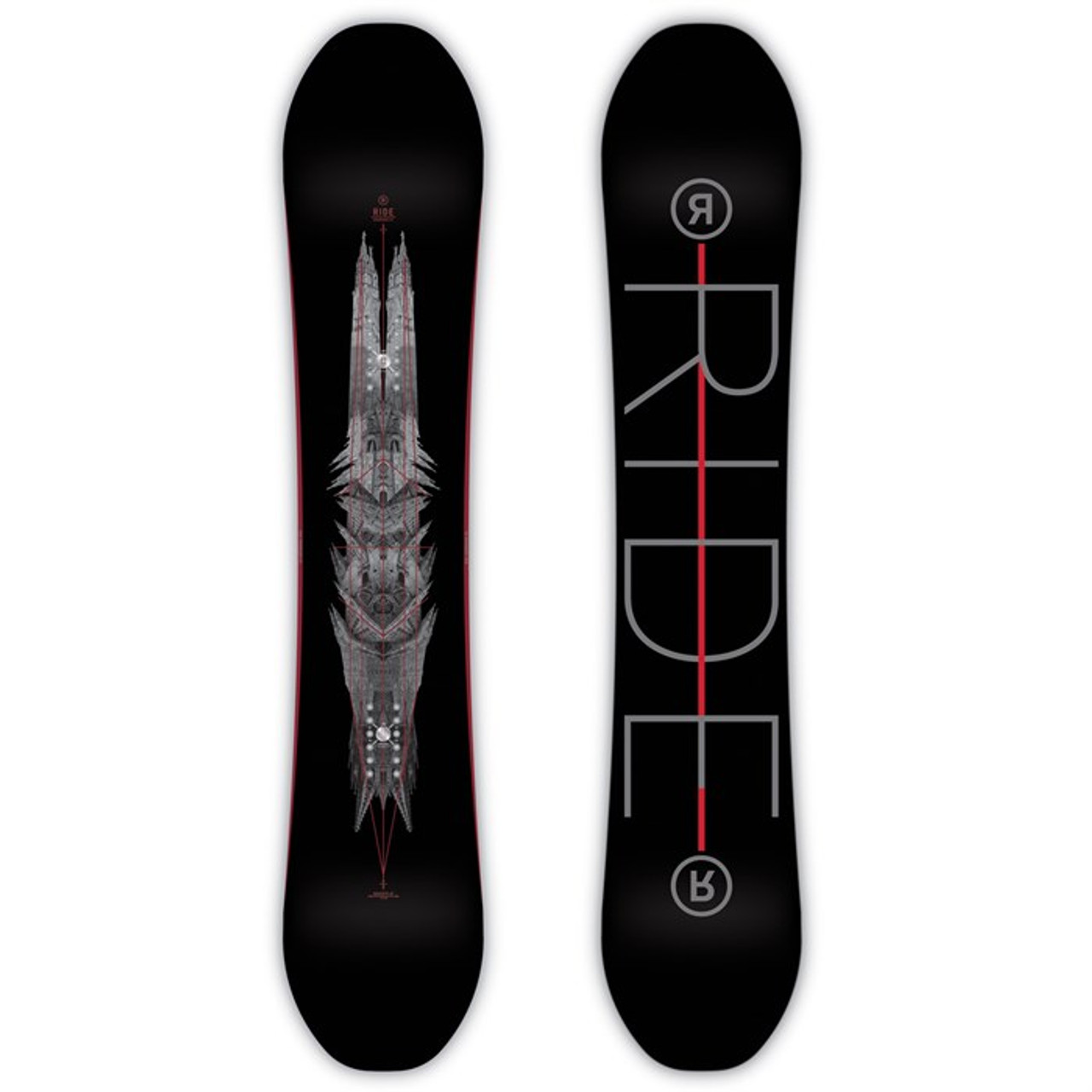 Ride Machete GT Snowboard Black Red 157