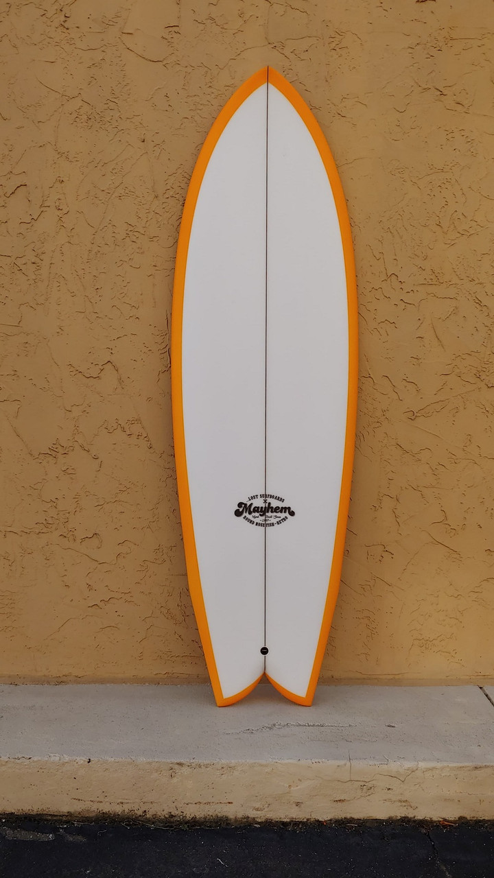 Lost Rnf Retro Surfboard White Orange 6.0 | Boardparadise.com