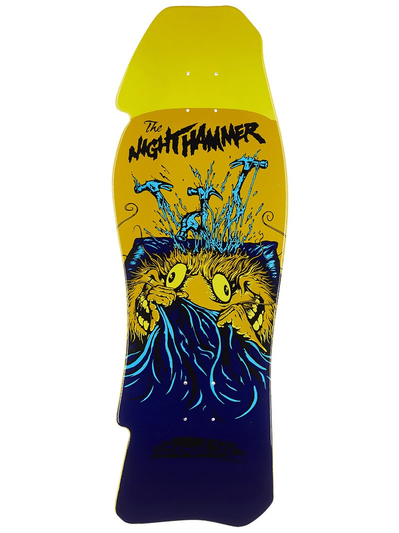 Anti Hero Griple Stix Nighthammer Skateboard Deck Yellow Blue 9.8