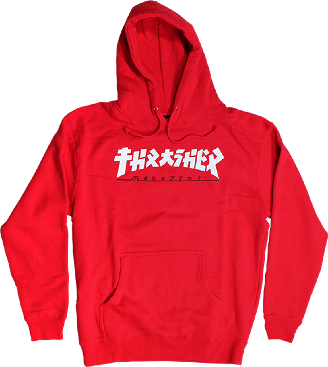 THRASHER GODZILLA HOODED SWEATSHIRT LARGE  RED