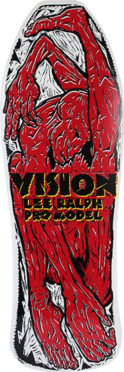 VISION LEE RALPH SKATE DECK-10.25x30.5 WHT/RED