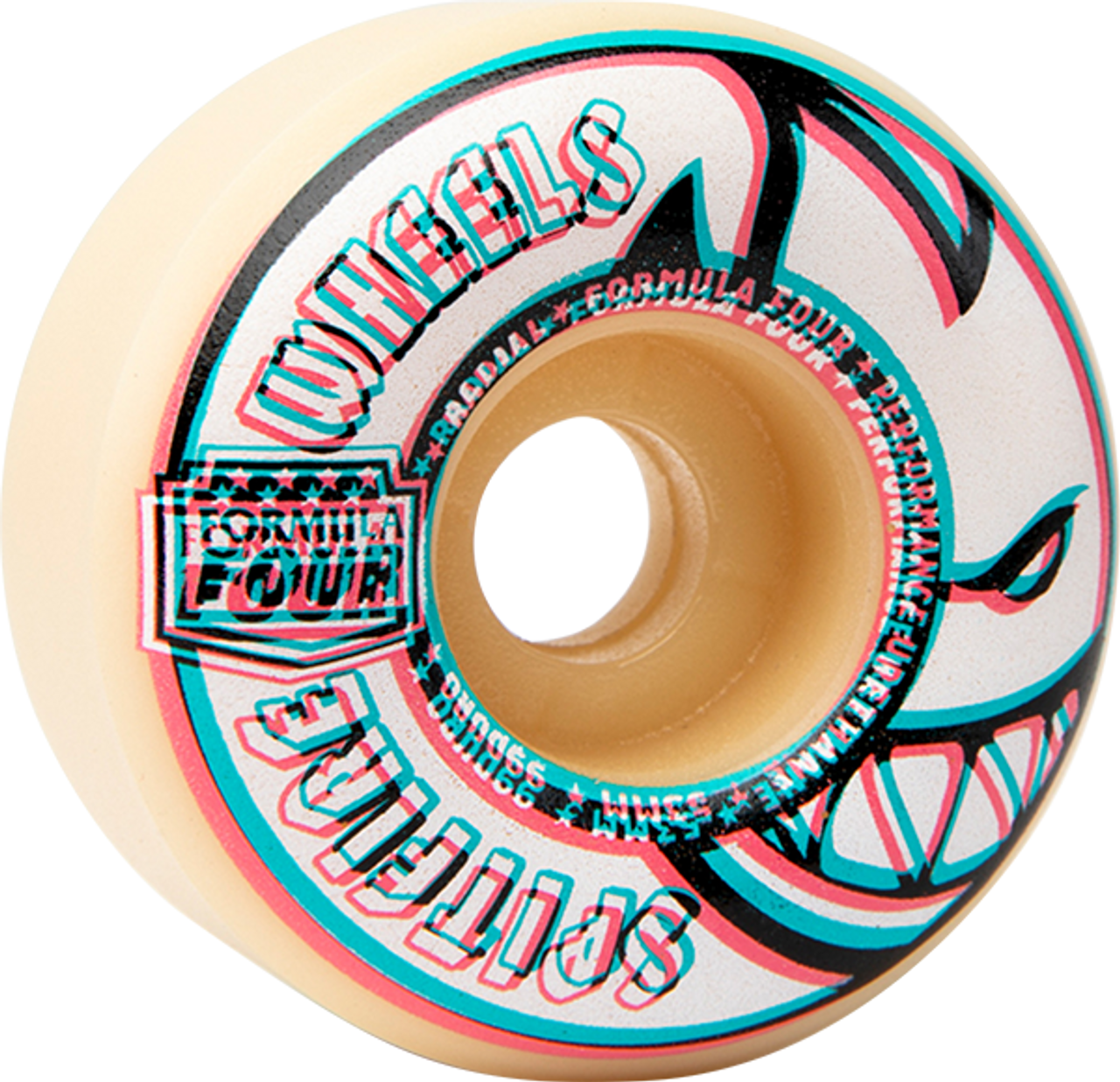 SPITFIRE F4 99a RADIAL 53mm OVERLAY NATURAL WHEELS SET