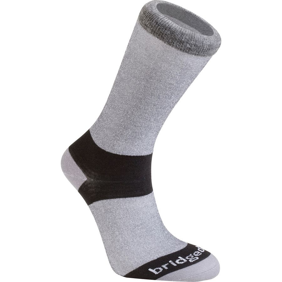 Bridgedale Coolmax Liner Socks Grey Black Medium
