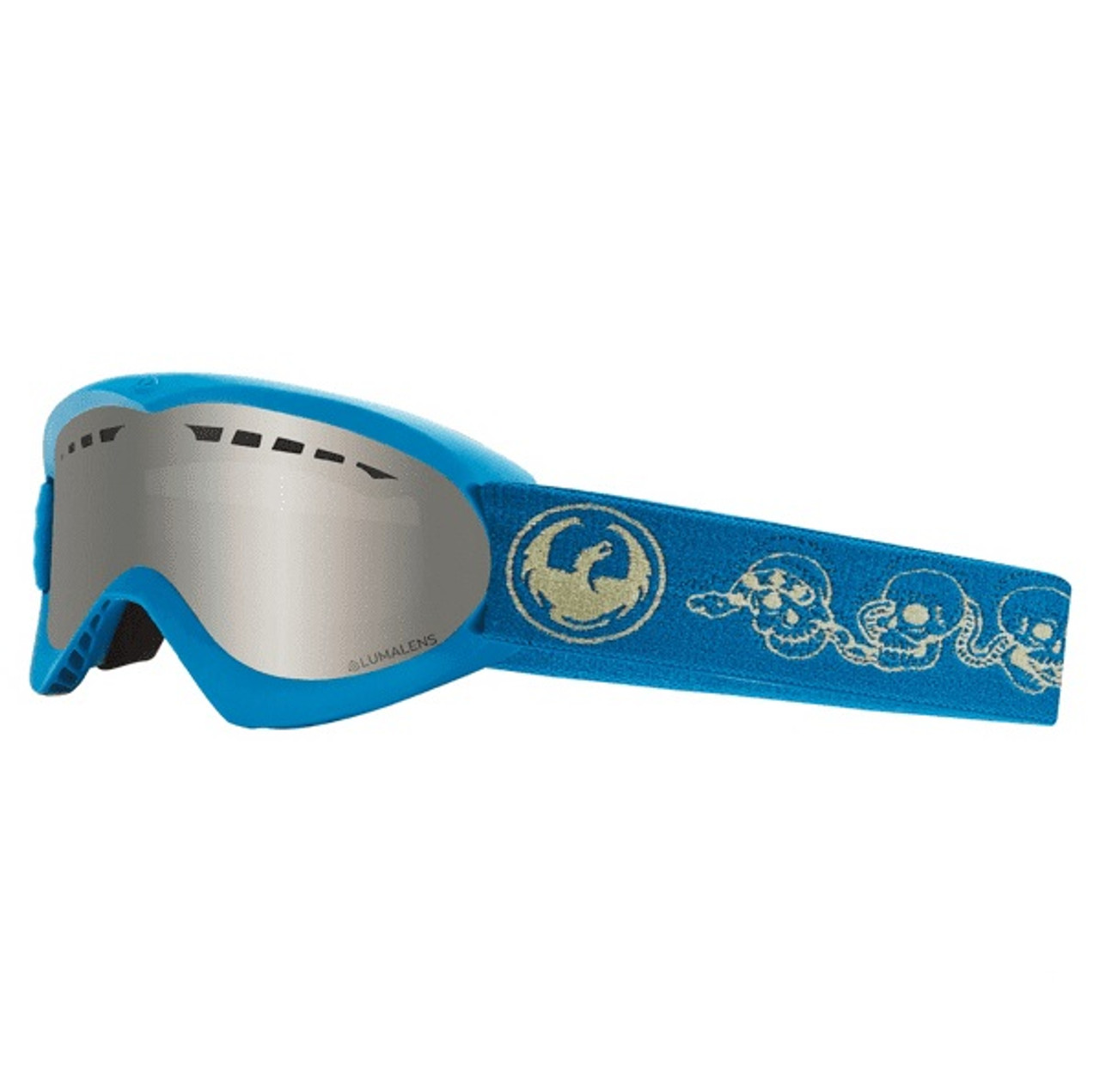 Dragon DXS Snow Goggles Skully LumaLens Silver ION