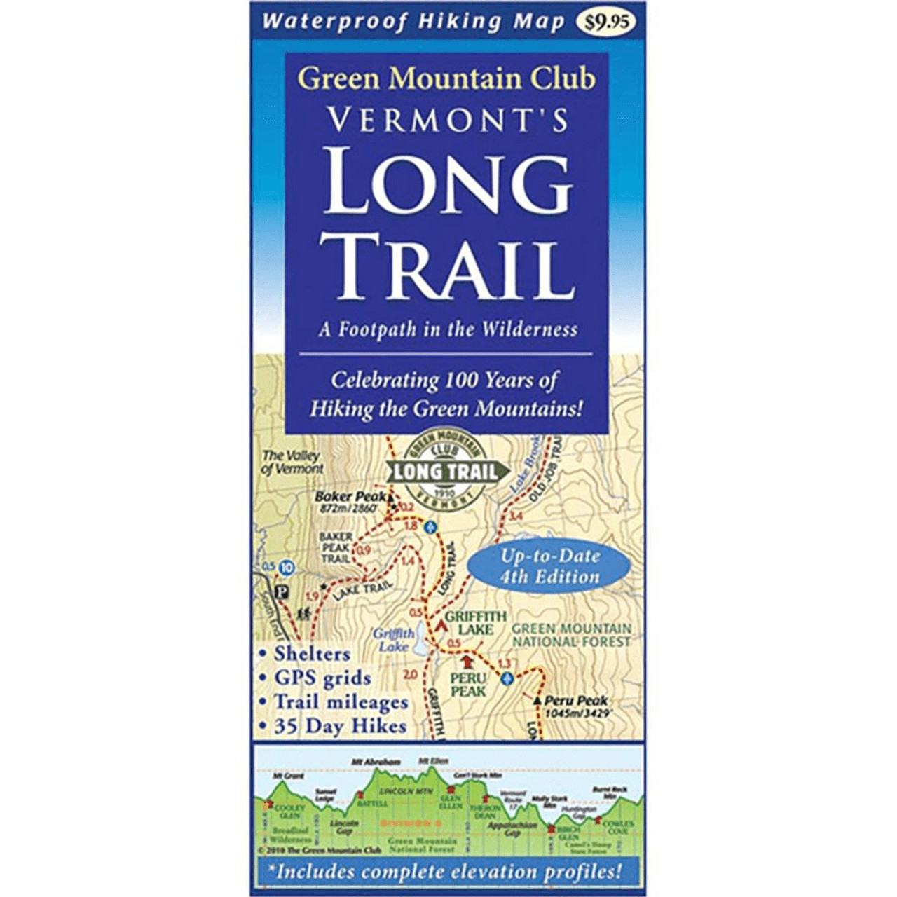 Vermonts Long Trail Guide: Map White Onesize