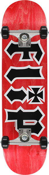 FLIP HKD STAINED SKATEBOARD COMPLETE-7.75 RED