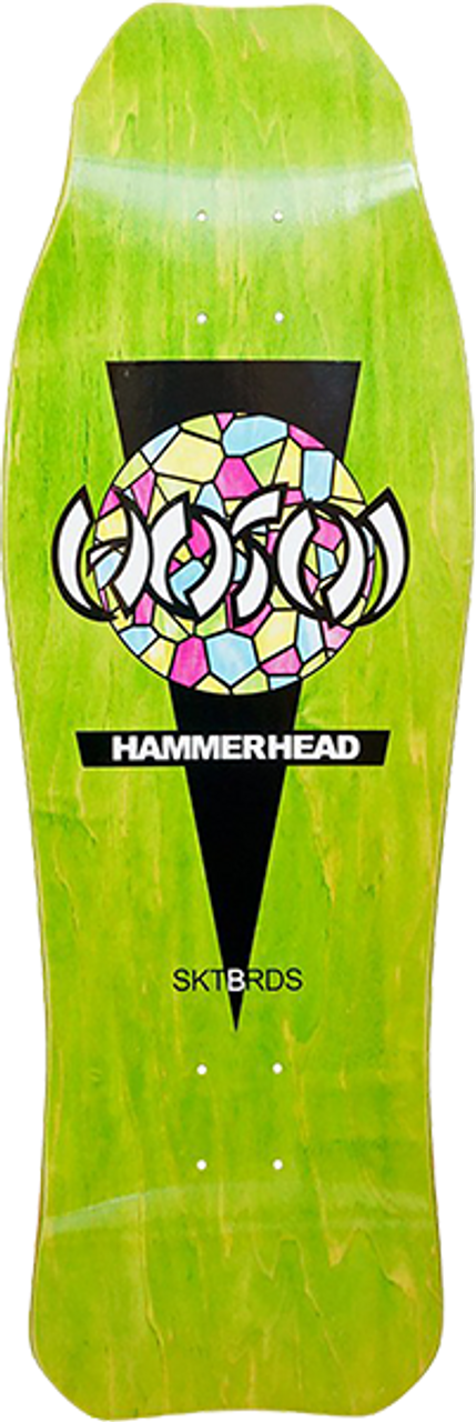 HOSOI HAMMERHEAD STAINED GLASS SKATE DECK-10.25x31 GRN