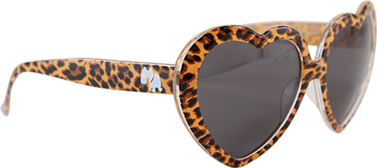 HAPPY HOUR HEART ON SUNGLASSES LEOPARD