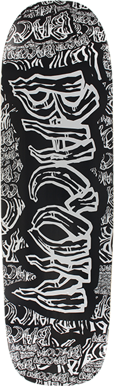 BACON COLLAGE FONT SKATE DECK-8.6x31.75 BLK/GREY