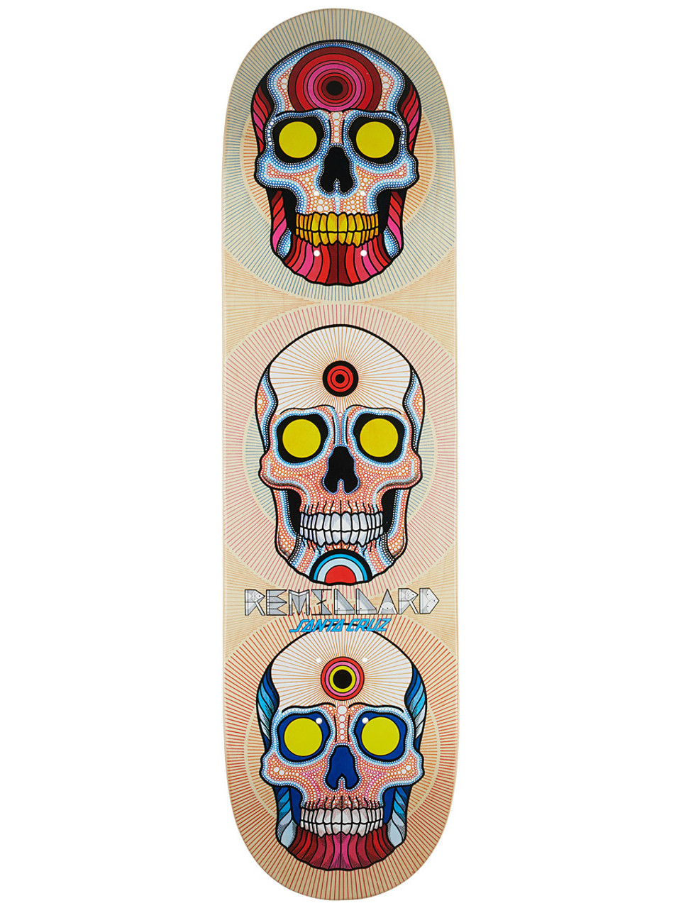 Santa Cruz Remillard Power Of Three Skate Deck Natural 8.25