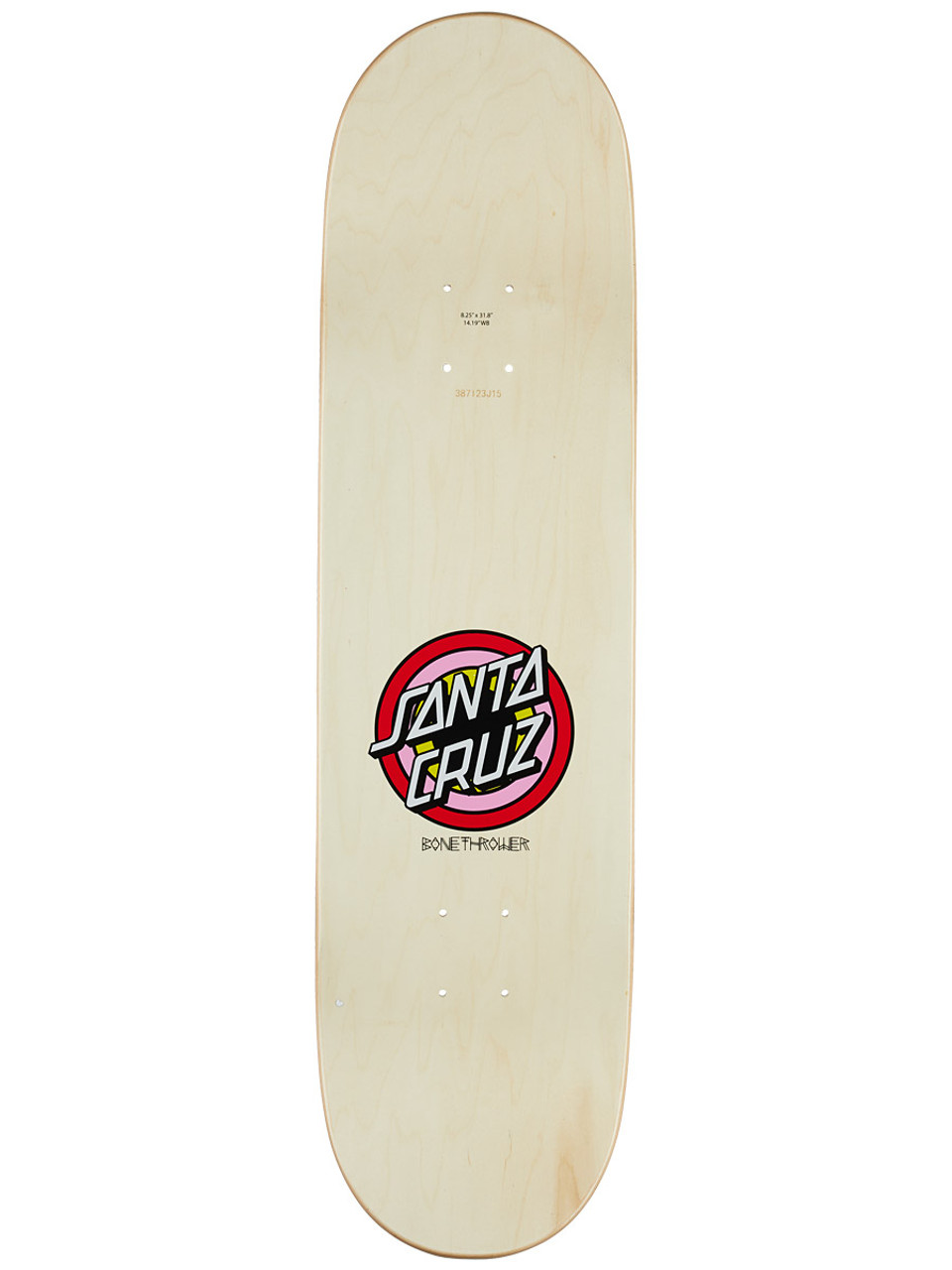 Santa Cruz Remillard Power Of Three Skate Deck Natural 8.25