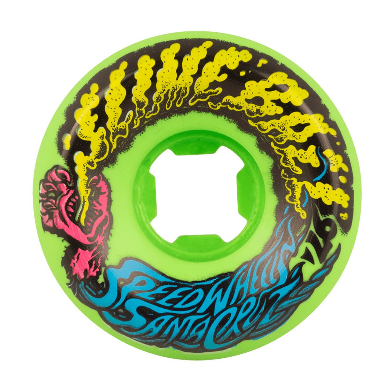 Santa Cruz Vomit Minis Wheels Set Neon Green 54mm/97a