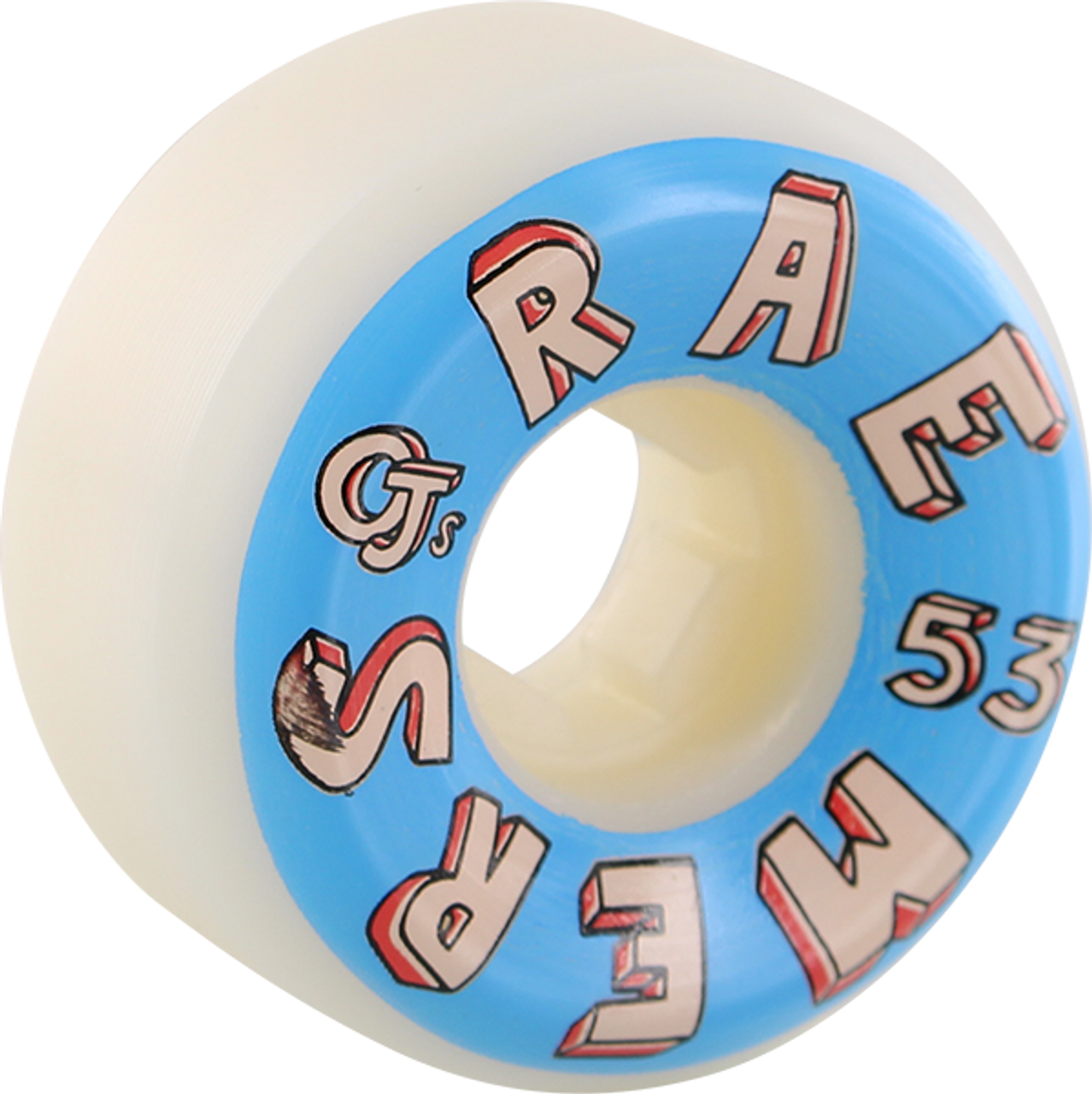 OJ RAEMERS LETTERS 53mm 101a WHT/BLUE WHEELS SET