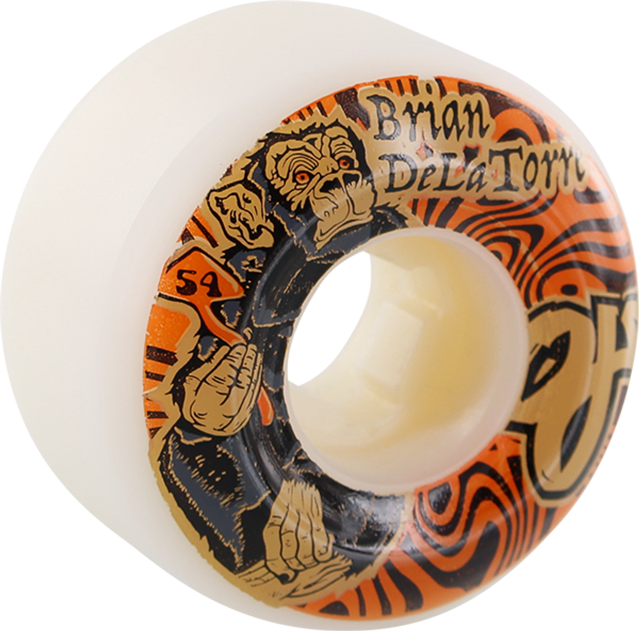 OJ DELATORRE TRIP 54mm 101a WHT/ORG WHEELS SET