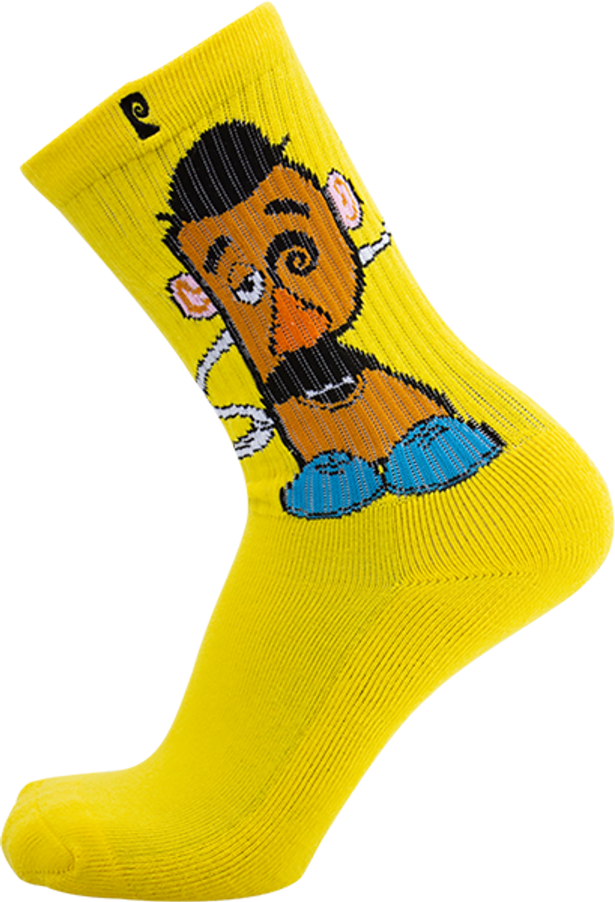 PSOCKADELIC TATER CREW SOCKS YEL