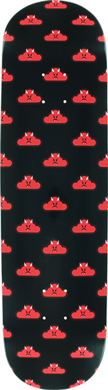 THANK YOU BAD CLOUDS SKATE DECK-8.5 BLK/RED w/MOB GRIP