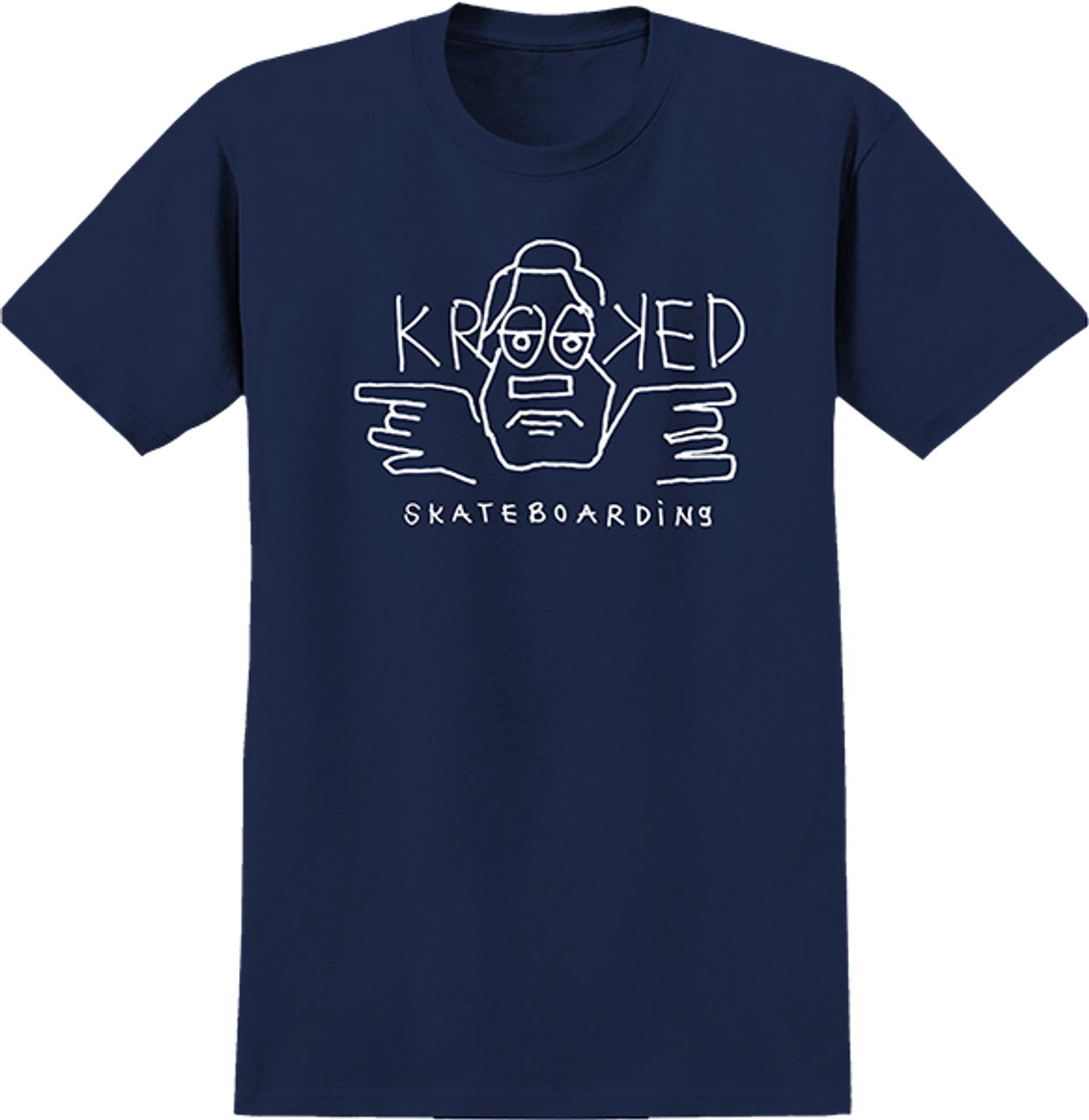 KROOKED DUDE SS MEDIUM NAVY/WHT