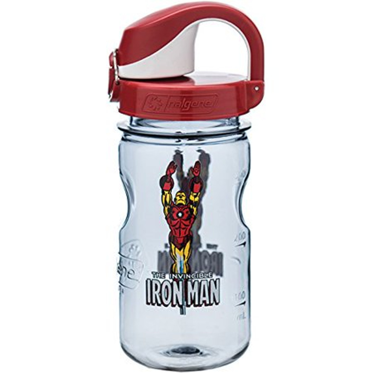 Nalgene OTF Iron Man Kids Bottle Grey Red 12oz