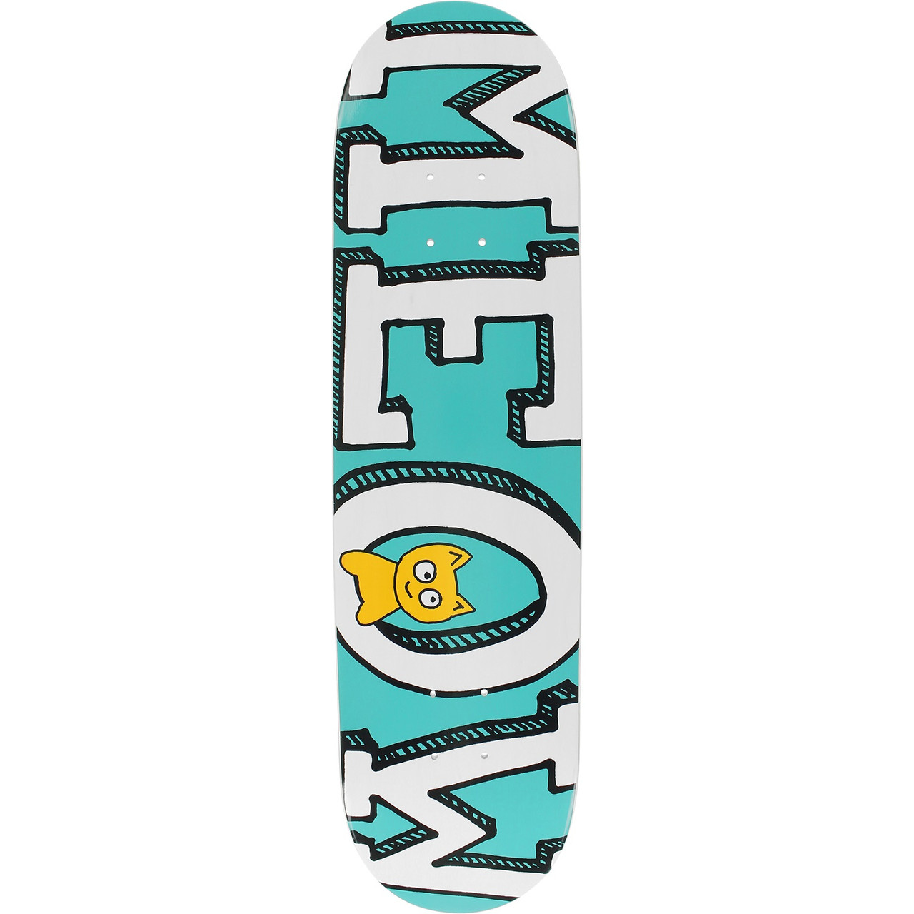 Meow Logo Skate Deck Teal 8.0