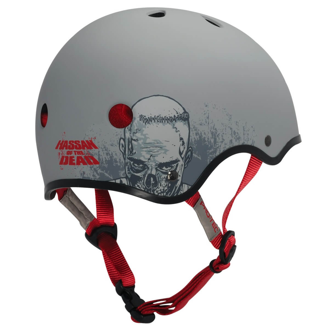 ProTec Classic CERTFIED Hassan Helmet Grey Red