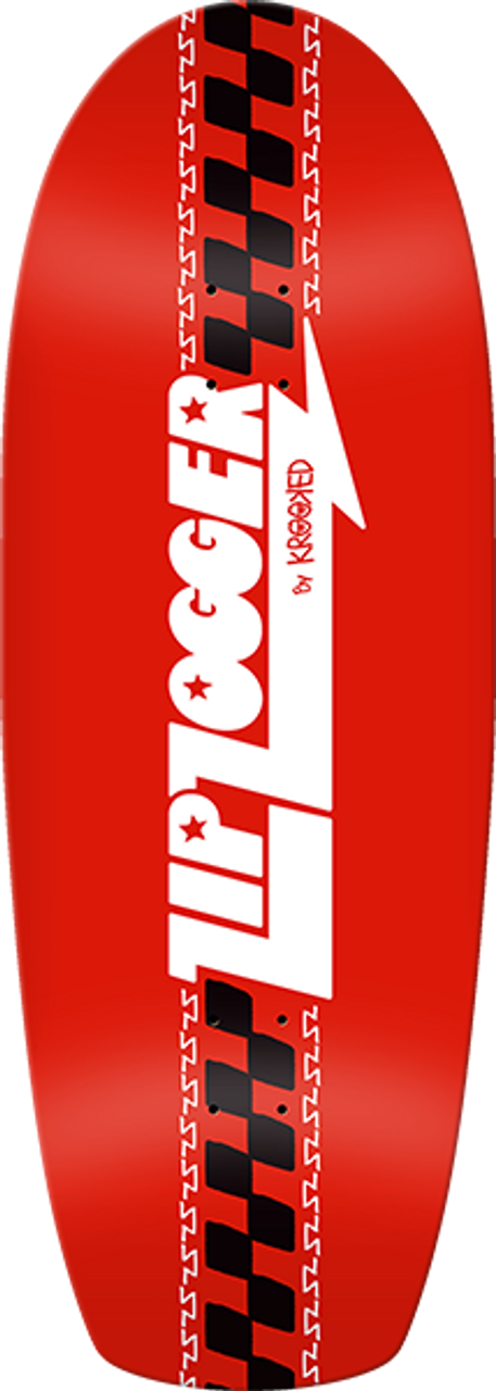 Krooked Zip Zogger Classic Skate Deck-10.75X30 Red/Wht/Blk