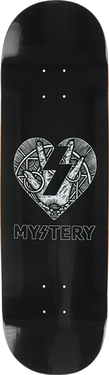 MYSTERY MYSTIC VIII SKATE DECK-8.75 BLK/WHT