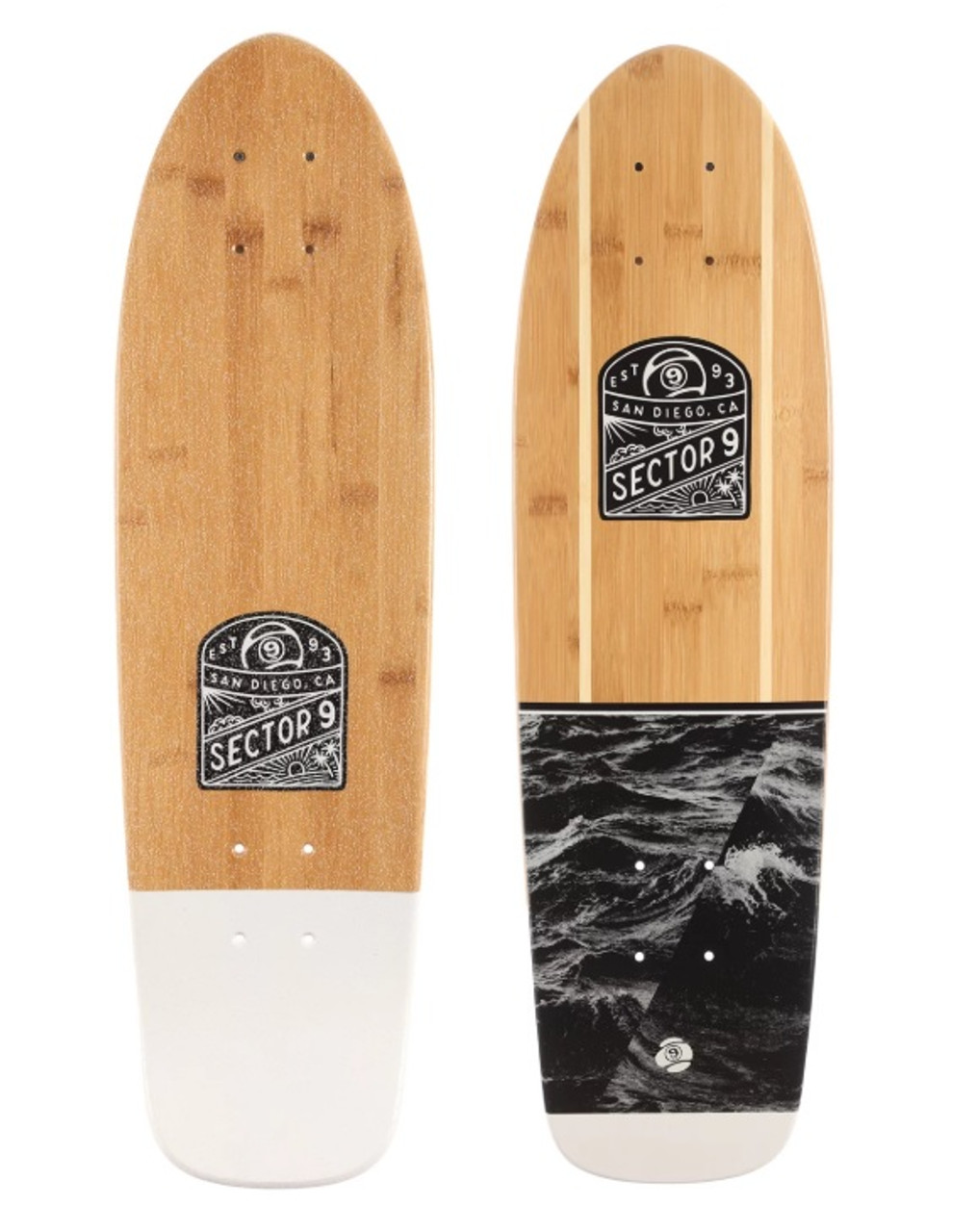 Sector 9 Bambino Billow Deck Black White 7.5x26.5