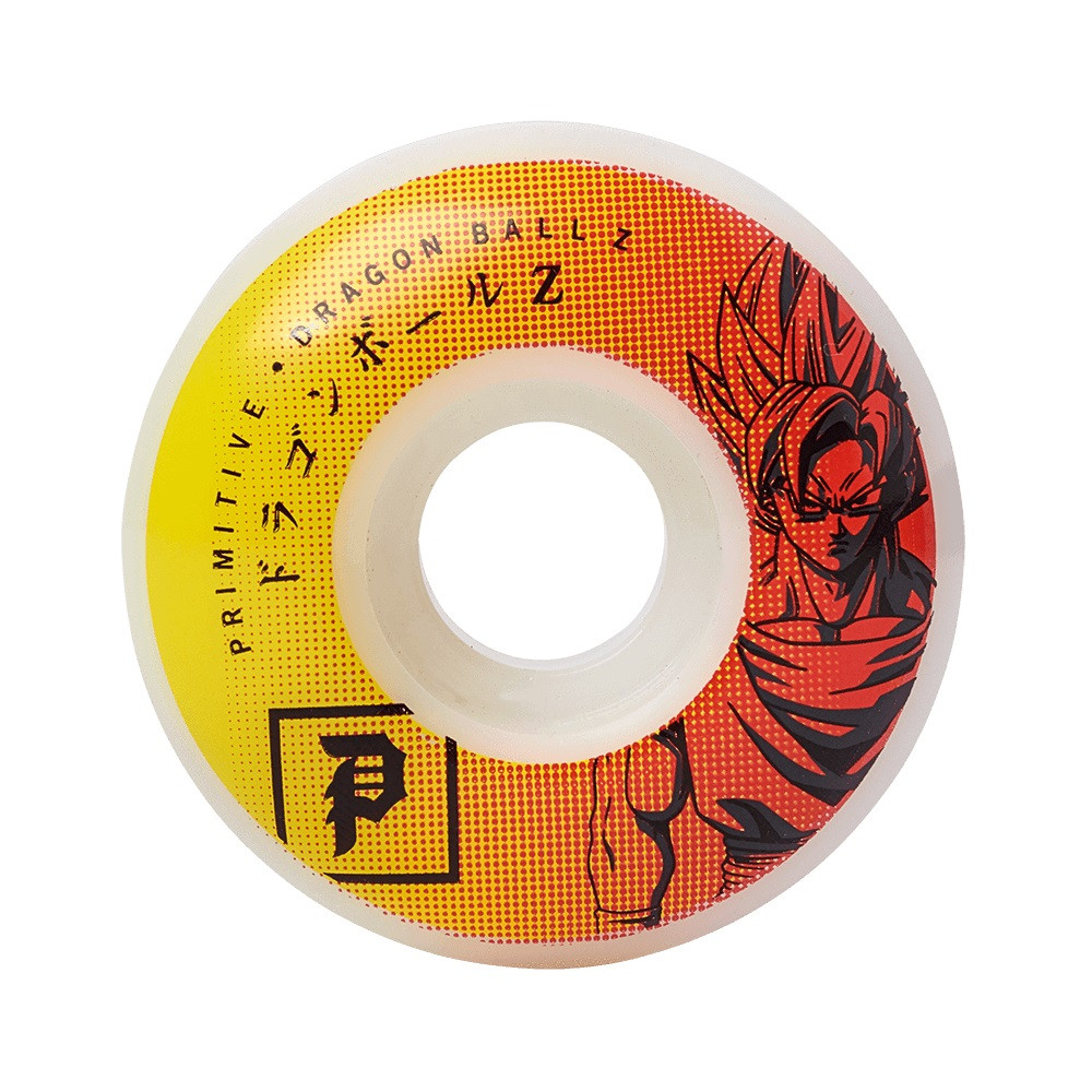 Primitive DBZ Goku Team Wheels Set White Orange 52mm
