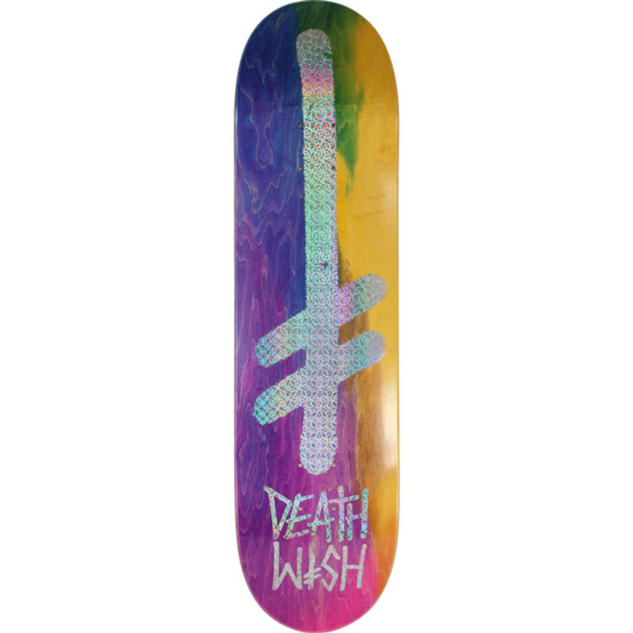 Deathwish Gang Logo Holo Rainbow Skate Deck Purple 8.0