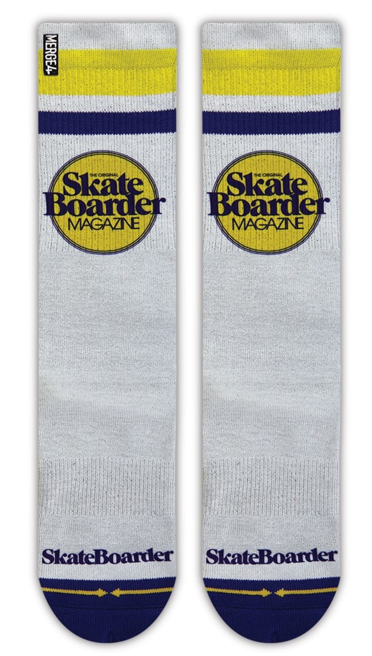 Merge4 Skateboarder Mag Socks White Blue