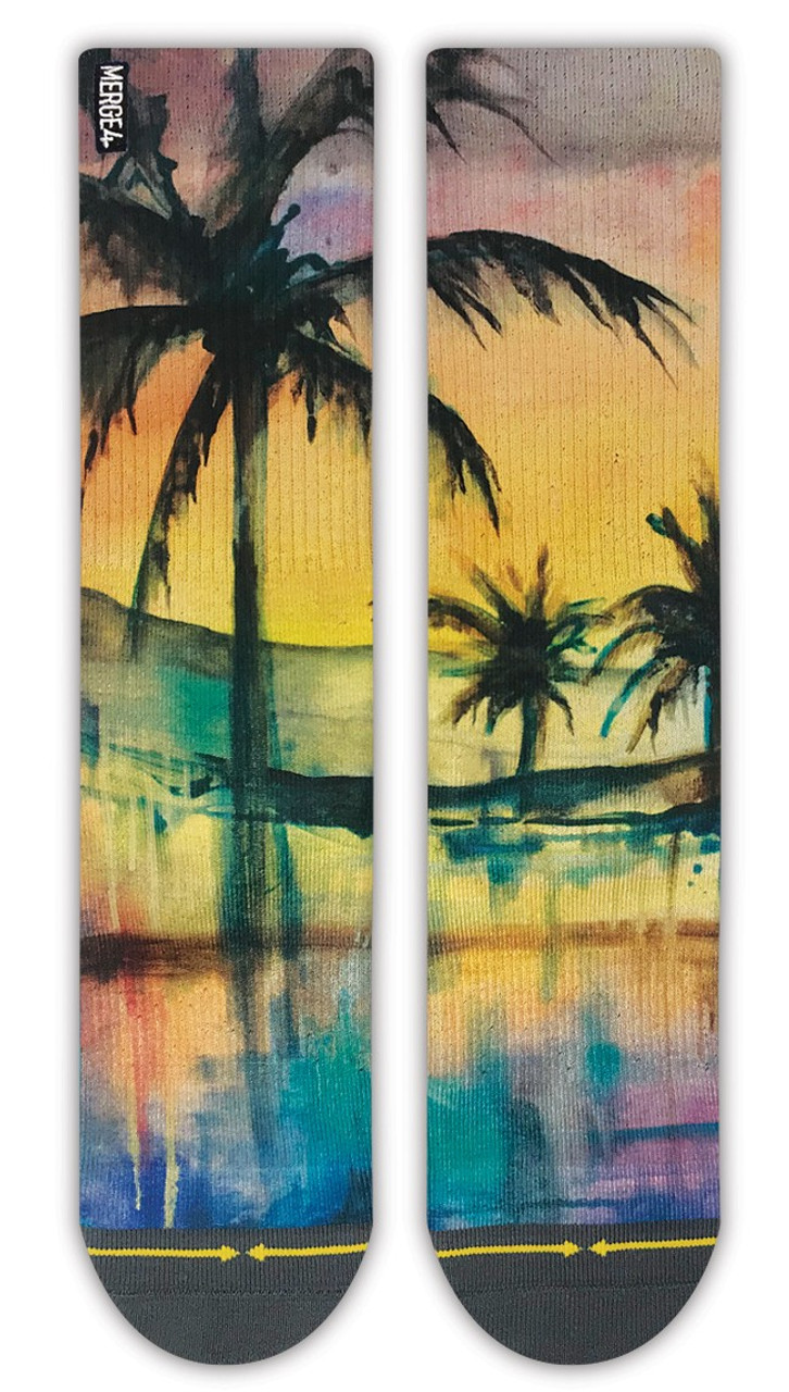 Merge4 Liquid Sunset Socks Yellow