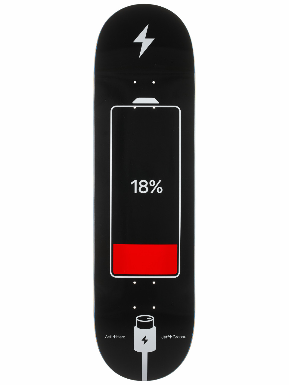 Anti Hero Grosso Battery Life Skate Deck Black 8.62