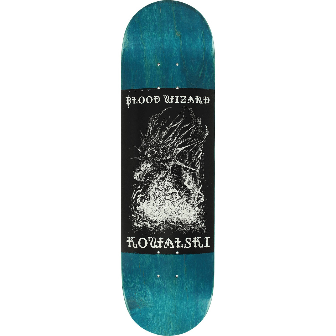 Blood Wizard Kowalski Dragon Skate Deck Blue 8.38