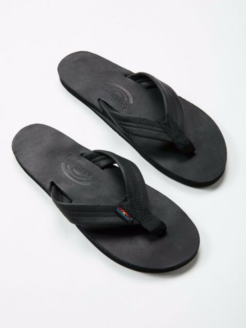 rainbow sandals mens black