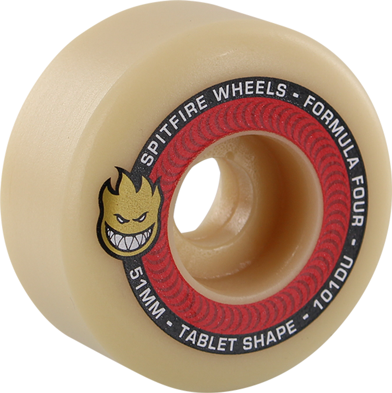 SPITFIRE F4 101a TABLET 51mm NAT/RED WHEELS SET