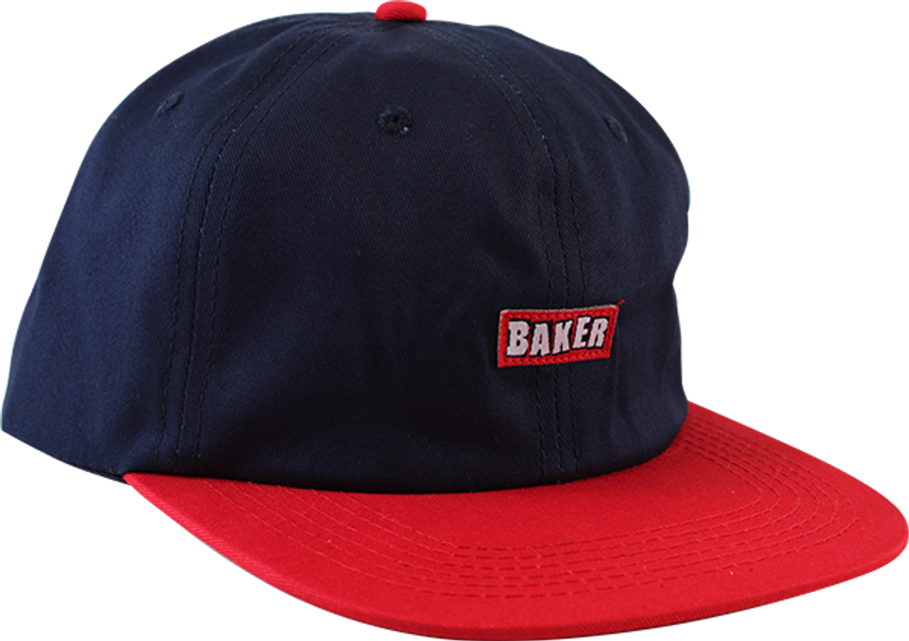 BAKER BRAND LOGO HAT ADJ-NAVY/RED